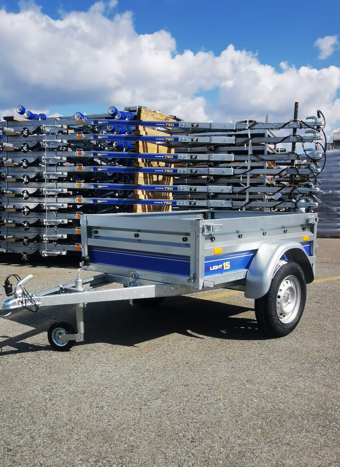 Remorca VESTA 15A /450 Kg   (pentru Auto 1.0-1.4 sau ATV)